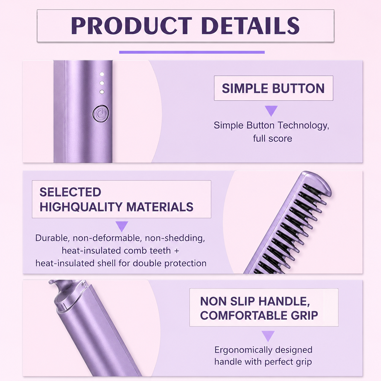 Sora Beauty Wireless Hair Straightener