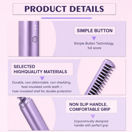 Sora Beauty Wireless Hair Straightener
